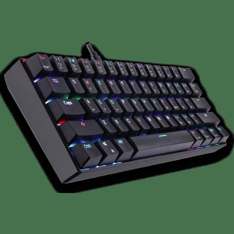★Nao★ Teclado Motospeed CK61 Essential Preto Switch Azul RGB - Teclado